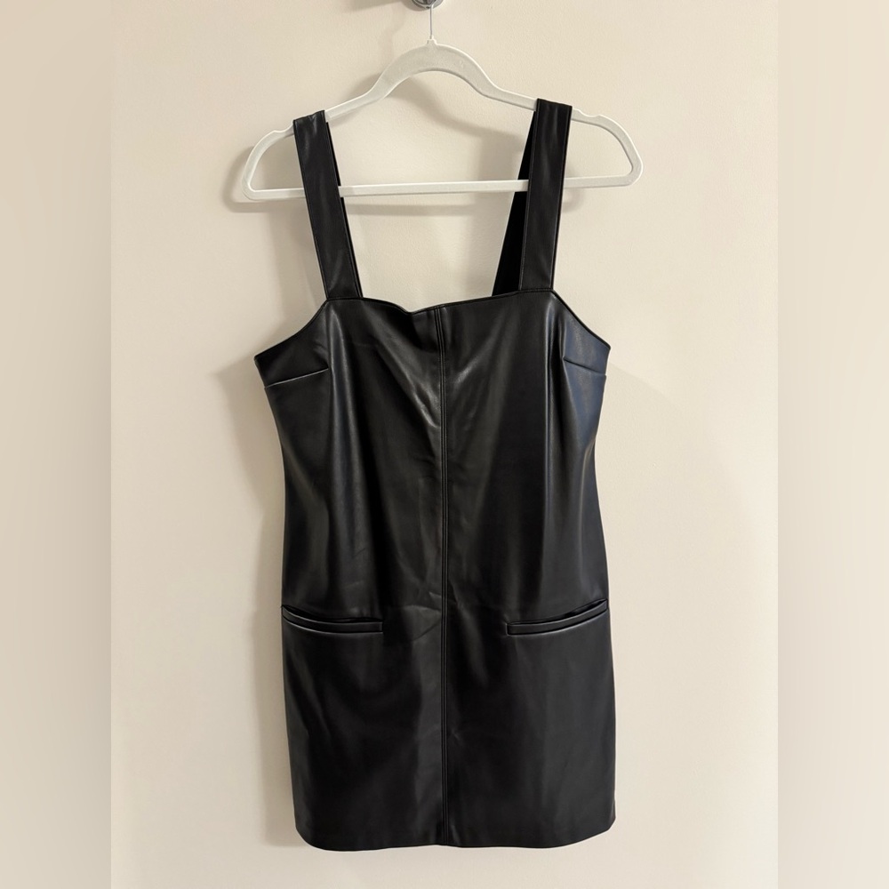 Abercrombie Vegan Leather Shift Dress